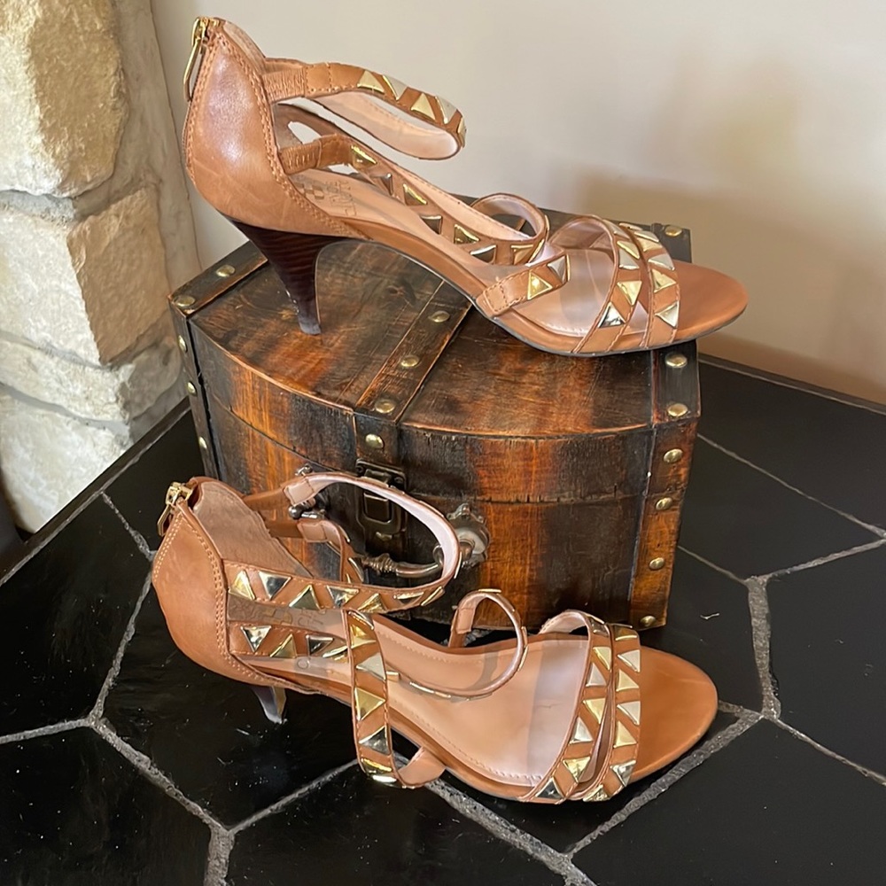 Vince Camuto Mikal Gold Studded Sandal